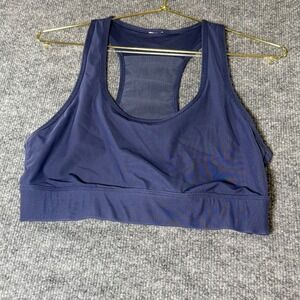 Fabletics Sports Bra Medium Blue Impact Racerback Workout Gym Yoga‎ unpadded